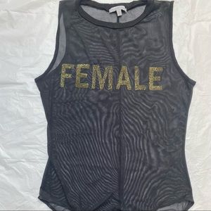 Black Mesh Graphic Bodysuit